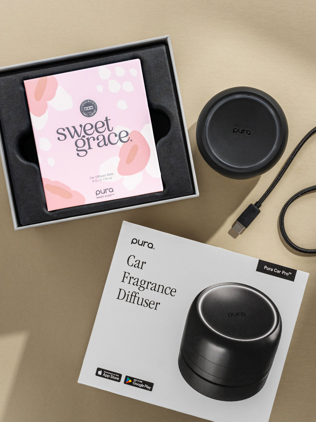 Sweet Grace Car Set - Fresh Scents With Modern Control